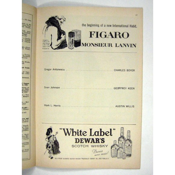 Man and Boy Playbill November 18 1963 Atkinson Theatre Charles Boyer Willis - Picture 6 of 11